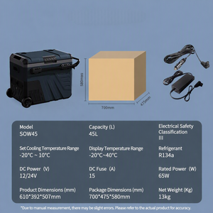 Réfrigérateur mobile compact pour voiture, best-seller transfrontalier Walmart <span class=keywords><strong>Amazon</strong></span>, à compresseur, alimentation solaire personnalisée, en PP - Product Image 6