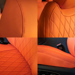 Housse de siège de voiture respirante en <span class=keywords><strong>cuir</strong></span> Nappa de luxe haut de gamme ensemble complet protecteur de siège de précision personnalisé - Product Image 5