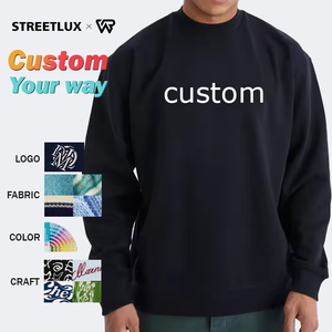 2025 LOGO OEM y ODM Europa y los Estados Unidos Street Sudadera de cuello redondo de alta calidad sin género Sudadera con capucha personalizada para hombre - Product Image 1