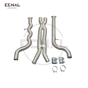 Ecnal pour 2021 + Bmw G80 G82 M3 M4 S58 3.0T T304 Acier Inoxydable 76mm 3 Pouces Doubie Tube Twisted Tube Midpipe - Product Image 4