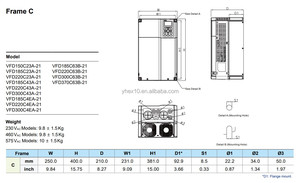 Chuyển đổi tần số điều khiển logic Delta sensorless vector điều khiển ổ đĩa nhỏ gọn VFD-C2000 + series30kw biến tần/AC VFD300C43A-21 - Product Image 5