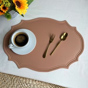Châu Âu Retro không thấm nước bàn ăn Mat PVC da placemat cho cắm trại ngoài trời đồ nội thất - Product Image 5