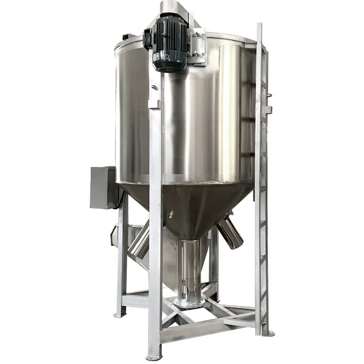 500kg thép không gỉ sưởi ấm và sấy khô mixer, lớn Nhựa tấm hạt dọc Mixer