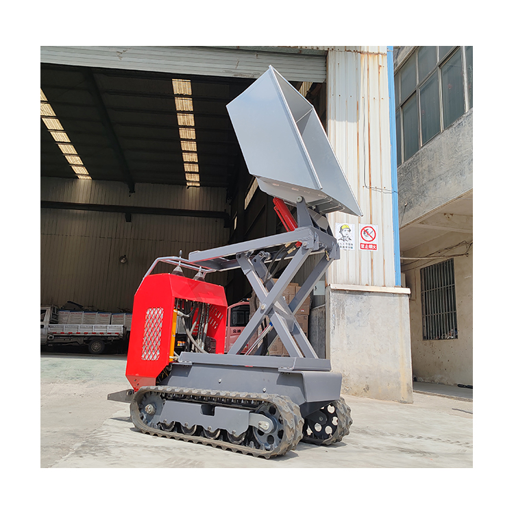 Earth moving machinery hydraulic lift small self-loading crawler dumper truck load 500Kg mini skid steer loader