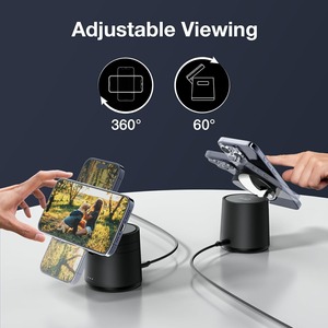 <span class=keywords><strong>Chargeur</strong></span> magnétique sans fil 3 en 1-<span class=keywords><strong>MagSafe</strong></span> pliable pour iPhone 16-12/Apple Watch/<span class=keywords><strong>AirPods</strong></span> <span class=keywords><strong>Pro</strong></span>, Qi Travel Station - Product Image 4