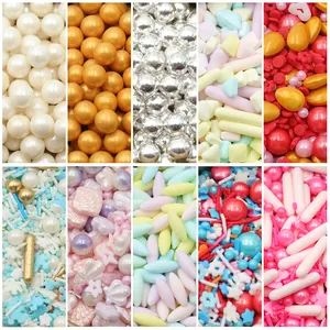 Pearls Sprinkle Mix - Edible Sprinkles - Edible Pearls - Wedding Sprinkles  - Pearl Sprinkles - White Sprinkles - Wedding Cake - Pearls 100Gms (Golden)  