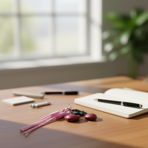 Llavor Leather <b>Key</b> <b>Chain</b> Cherry Shape Heart Design For <b>Keys</b> Gift - Product Image 2