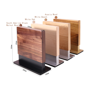 Giá đỡ dao từ tính bằng gỗ óc chó mới, hai mặt, có đế bằng thép không gỉ - Product Image 6