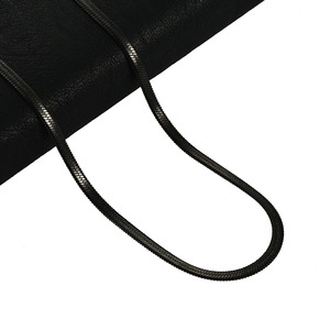 Collar de Cadena Plana de Acero Inoxidable de 2/3/4/5 mm para Hombre y Mujer, Chapado en Negro de Alta Calidad, Accesorios de Joyería, Regalo - Product Image 6