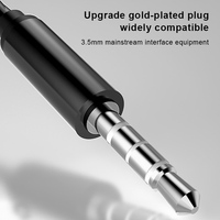 Altın Kaplama 3.5mm Kablolu Kulak İçi Kulaklıklar Mikrofonlu Spor Kulaklıkları Mobil PC Oyunları için Gürültü Yalıtımlı