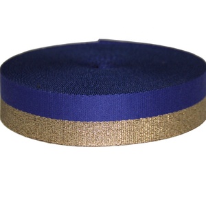 Chất lượng cao màu xanh/vàng màu 40mm rộng phản xạ bông vải với dòng vàng 2.2mm dày <span class=keywords><strong>Webbing</strong></span> vành đai - Product Image 3