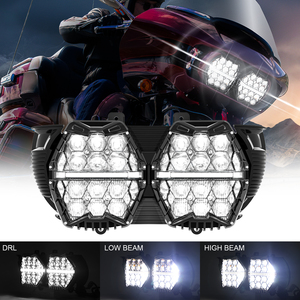 Emark DOT <strong>Approved</strong> <strong>Powerful</strong> 240W LED Double Headlight Hi Low Beam Waterproof <strong>Headlamp</strong> for Road Glide Road Glide Special FLTRXS - Product Image 6