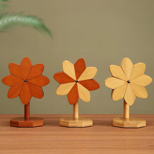 Taza de Bebida Personalizada al por Mayor, Taza de Té Hecha a Mano de Madera de Acacia y Nogal para Té, Café, Cerveza con Molino de Viento de Madera - Product Image 3