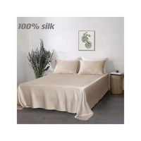 Fabricant chinois, ensembles de literie en soie de mûrier biologique 100% brodés sur mesure, anti-bactériens, avec boîte cadeau