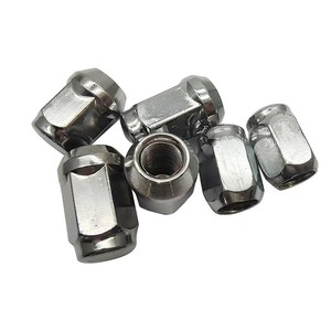 Écrous de roue plats verrouillables personnalisés en gros pour voiture M12 * 1.25 M12 * 1.5 en acier au carbone chromé, écrou de roue en titane - Product Image 5