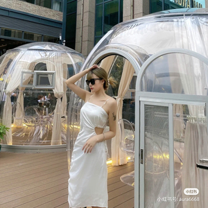 Tienda iglú de policarbonato móvil cúpula geodésica resistente al fuego para acampar al aire libre para restaurante Feria Comercial Resort - Product Image 1