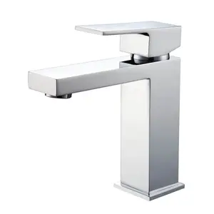 Vaguel Italy design Lavatory single level square tall basin waterfall pressure water tap