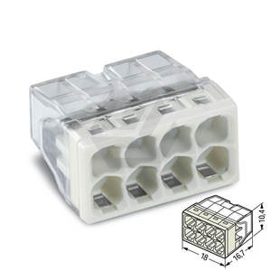 Wagos Kit konektor kawat cepat kompak asli 2273-202/203/204/205/208 konektor, 2/3/4/5/8 terminal kutub - Product Image 6