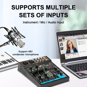 M4 Chuyên Nghiệp Hot Bán Xách Tay Kỹ Thuật Số USB Ghi Âm Phòng Thu 4 Kênh Mini Âm Thanh Mixer - Product Image 3