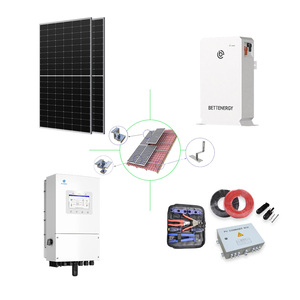 ระบบแบตเตอรี่ลิเธียมโซลาร์เซลล์ Bettenergy 30kWh ชุดอุปกรณ์ครบชุด 5kW 10kW ระบบไฮบริดสำหรับบ้านพักอาศัย ระบบ PV สำหรับบ้านแบบออฟกริด ELESHELL 5K 51.2V Sy - Product Image 4