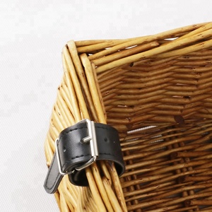 Cestino da Picnic <span class=keywords><strong>in</strong></span> <span class=keywords><strong>vimini</strong></span> di salice di legno personalizzato per 4 cestini di stoccaggio artigianali - Product Image 6