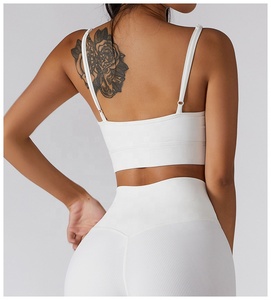 Sujetador deportivo de un hombro para Fitness, mallas de Yoga acanaladas con rosca, conjunto de <span class=keywords><strong>2</strong></span> piezas para gimnasio y Yoga - Product Image 6