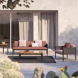 Sillón de Ratán para Exteriores, Estructura de Aleación de Aluminio, Resistente al Agua y a los Rayos UV, Sillón de Jardín de Estilo Contemporáneo y Duradero - Product Image 3