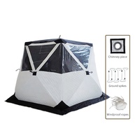 Tente de pêche hivernale Ultralégère Pop Up Macaron A gonflable froid Sauna Camping Patti Winter Cube