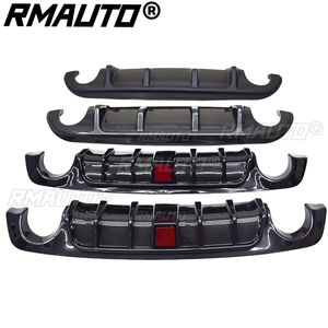 Q50 Rear Lip Diffuser Carbon Fiber Rear Bumper Diffuser Lip Spoiler Body Kit with Brake <b>Light</b> Lamp for Infiniti Q50 2014-2021 - Product Image 1