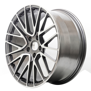 ล้อแม็กซ์อัลลอยด์ปลอมแปลง 5x112 5x130 สำหรับ Porsche Macan Panamera ล้อขอบลึก สีเทากันเมทัล ดีไซน์ 5 รู ล้อแม็กซ์รถยนต์ - Product Image 5