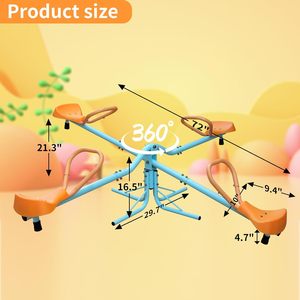 IUNNDS - Balancín Metálico de 360 Grados para 4 Niños, Personalizado de Fábrica, para Parques Infantiles Comerciales, Jardín de Infancia, Equipo de Juego al Aire Libre CD-SS0 - Product Image 4