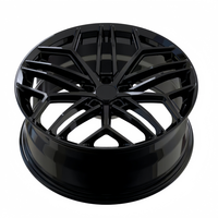 Rines de Aleación HZH Negros Brillantes con Diseño Multirradio y Fluido Cruzado, de 19, 20, 21 y 22 Pulgadas, 5x112, 5x114.3, 5x120, Compatibles con Arteon y Clase E