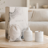 AIKUN Marque Privée – Ensemble de 30 Diffuseurs à Bâtonnets d'Aromathérapie de Luxe Longue Durée à Faible MOQ pour la Maison