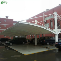 Tente de toit de voiture moderne de luxe Lyfe pour l'extérieur, toit incurvé, membrane tendue, tissu translucide, protection contre toutes les intempéries, hôtels, villas