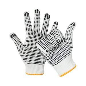 Wholesale Work Gloves with Double Side PVC Dotted Free Samples Gloves