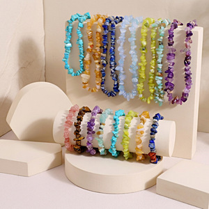 Nouveau Bracelet et Collier Minimaliste <span class=keywords><strong>Chic</strong></span> en Acier Inoxydable Plaqué Or, Bijoux Irréguliers Colorés Effet Écrasé pour Hommes et Femmes - Vente Flash Dina - Product Image 6