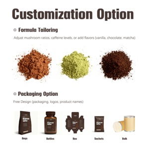 Caffè Istantaneo Biologico ai Funghi con Etichetta Privata OEM, Polvere di <span class=keywords><strong>Cordyceps</strong></span>, Turkey Tail, Reishi e Lion's Mane - Product Image 4