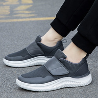 Chaussures décontractées respirantes en maille à velcro, baskets légères et tendance pour hommes, grandes tailles, chaussures de marche
