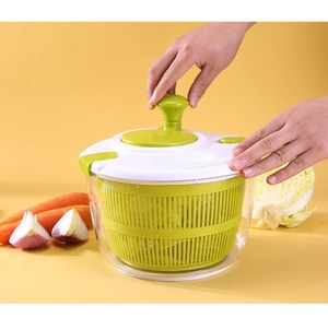 Essoreuse à salade de légumes Feuille de laitue Déshydrateur de légumes Verts Laveuse Sèche-linge Égouttoir Crisper Passoire pour lavage Séchage Feuillus - Product Image 2
