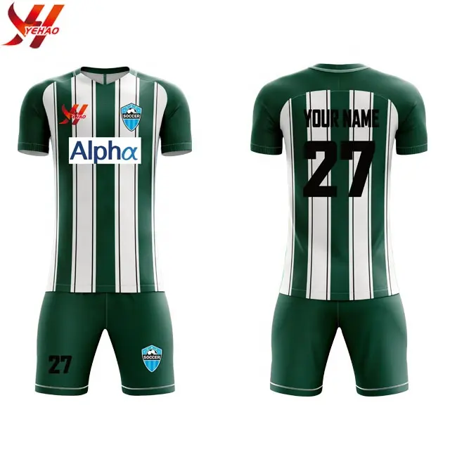 De sublimación de impresión de logotipo personalizado seco fresco ropa de fútbol diseño hombres ropa de fútbol mejor oferta de fútbol Jersey corto para el equipo