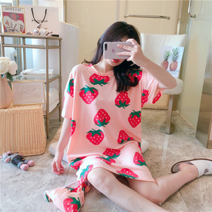 Camicia <span class=keywords><strong>da</strong></span> <span class=keywords><strong>Notte</strong></span> Estiva a Maniche Corte <span class=keywords><strong>per</strong></span> Donna, Casual e Carina, Taglie Grandi <span class=keywords><strong>per</strong></span> Ragazze - Product Image 6