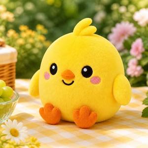 Morbido <span class=keywords><strong>Peluche</strong></span> a Forma di <span class=keywords><strong>Pulcino</strong></span>, Simpatico Giocattolo Giallo per Bambini, Decorazione Pasquale Kawaii, Regalo Festivo Personalizzabile OEM - Product Image 1