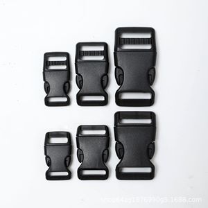 Hebillas de liberación lateral de plástico negro ajustables para bolsos, collares de mascotas, accesorios de cincha, color sólido duradero - Product Image 4