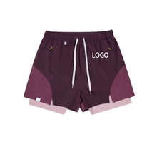 Custom Spring/Summer Outdoor Casual High Waist Drawstring Breathable Spandex/Nylon Shorts and 2-in-1 Workout Pants