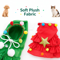 Costumes de Noël pour animaux de compagnie : Pompoms, cape, vêtements pour chat et chien, tenue de Noël pour animaux de compagnie
