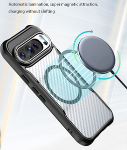 For <strong>Google</strong> Pixel 9 Pro XL 8A 9A Carbon <strong>Fiber</strong> Pattern Matte PC TPU Shockproof Magnetic Wireless Charging Phone Case - Product Image 5