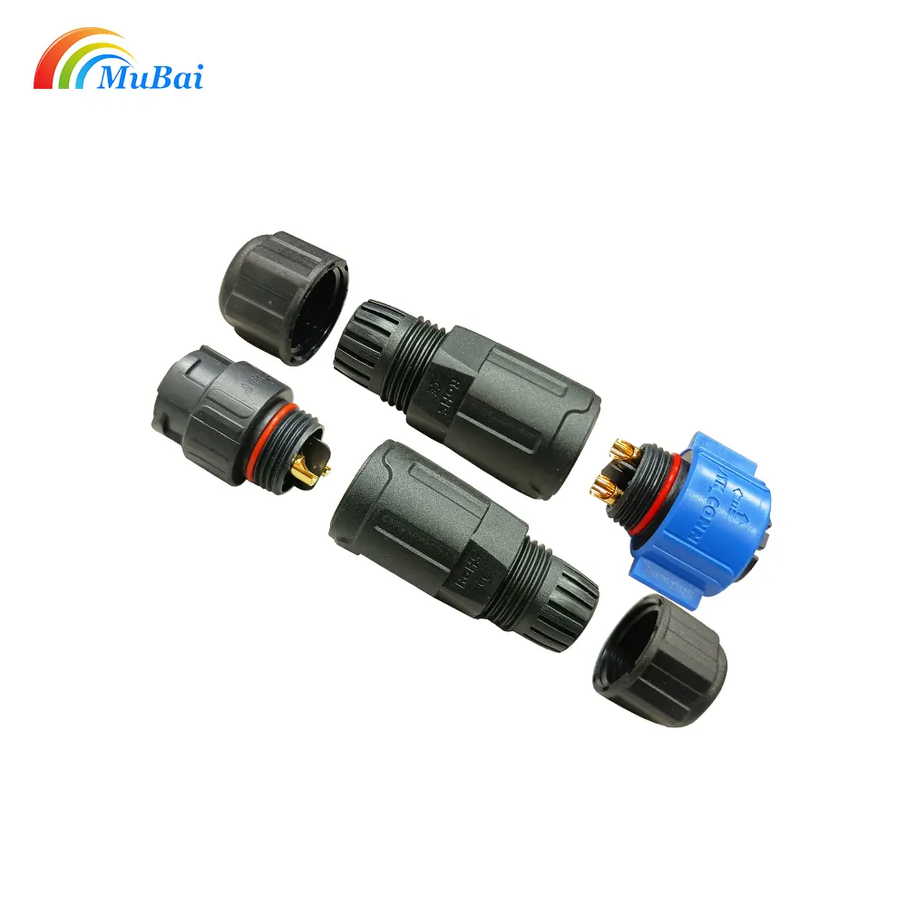 Different Sizes And Types IP67 IP68 Power Electrical Cable 2 3 Pin 4 Pin 5 Pin Waterproof Wiring Connector