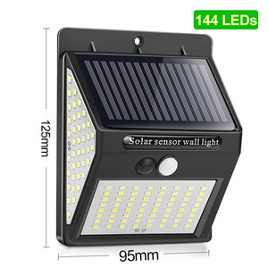 Luyao Outdoor Solar Wall <b>Light</b> 140 <b>Led</b> 3 Side Lighting Human Body Induction Outdoor Courtyard Lamp - Product Image 3