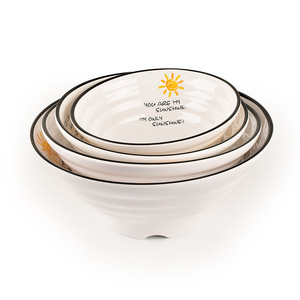 Nordic Creative Tableware <b>Set</b> Melamine Plates Bowls With Sun Pattern For Hotel <b>Restaurant</b> Daily Use - Product Image 5
