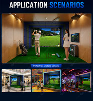 Simulateur de golf AR d'intérieur complet, équipement d'entraînement sportif AR avec projecteur laser et double capteur de caméra haute vitesse pour adultes